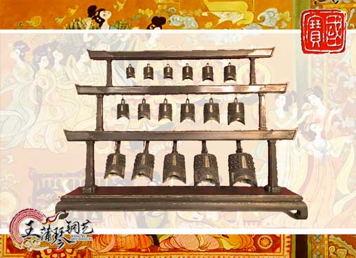山東客戶(hù)定制17件古編鐘，迎賓編鐘古樂(lè)
