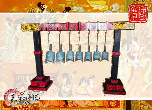 7件編鐘，觀賞裝飾編鐘，可發音編鐘